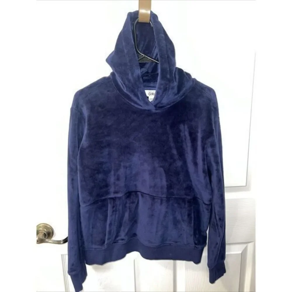 Athleta Girl Plush Feelin Great Hoodie Sweatshirt Very Soft Size XL 14‎ Blue